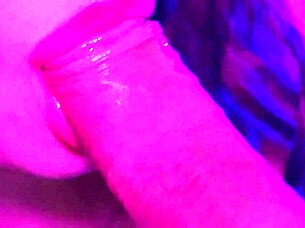 gentle close-up blowjob ends with cum in mouth