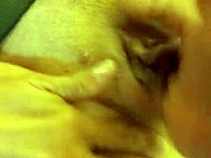 in the hotel room, she bends over for doggystyle pussy fucking with cock licking.