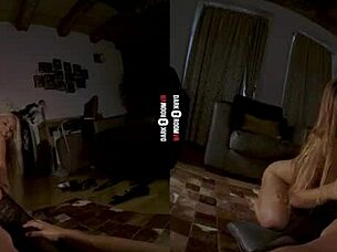 in dark room vr, blonde fucks away problems hardcore