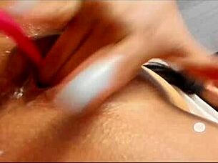 In the casting, the cute ebony princess sucks the nerd's cock.