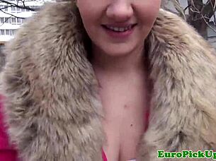 Young Euro Babe Pulled For Outdoor Cowgirl Riding And Creampied