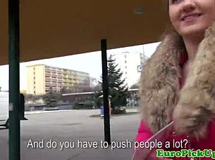 Young Euro Babe Pulled For Outdoor Cowgirl Riding And Creampied