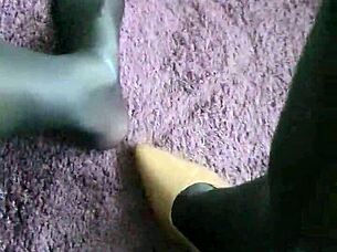 Stylish pantyhose with elegant pumps