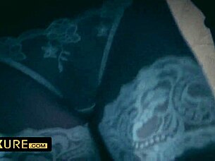 Intimate threesome unfolds in a cozy lingerie shop