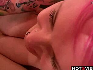 These three hotties are fingering each other's pussies with toys