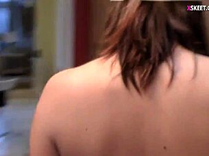 Did two teens share a cock in the kitchen?