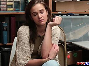 Peyton Debbie humiliates her mom with blowjob in office before fucking.