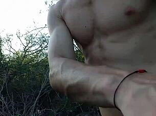 ayun jerks his cock solo 😏