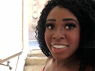 ebony teen fucks in laundry