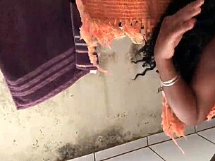 ebony teen fucks in laundry