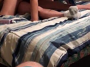 ashley explores group swinging with intense ass play