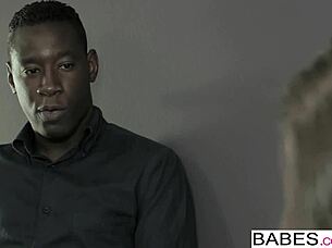 Carolina Abril and Eddy Blackone showcase their black superiority skills in a passionate babe encounter. They explore each other's bodies intensely.