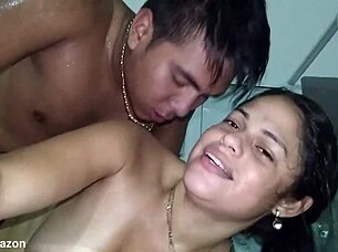 Sideways fucked deep by big black cock, creampied, video sent to cuckold