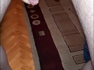 i cant believe how my cock explodes in slow motion during this homemade cumshot massage orgasm