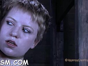 Oh god, this redhead babe slave is about to explode in an intense orgasm with toys!