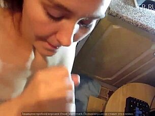 She enjoys sucking on her favorite candy during the show