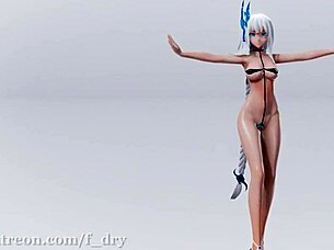 mmd r18 venom in micro bikini does kawaii strike moves