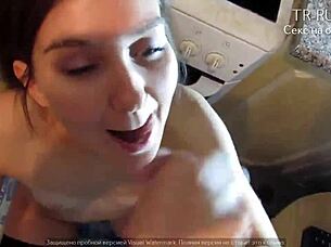 She enjoys sucking on her favorite candy during the show