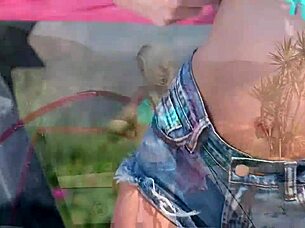 Blondy In The Desert XXX Scene With Gigi Allens: Nervous Babe Masturbates In Lingerie Before Doggy And Bent Over Blowjob.