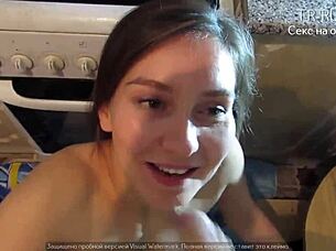 She enjoys sucking on her favorite candy during the show