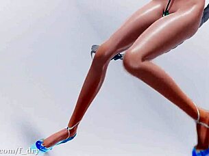 mmd r18 venom in micro bikini does kawaii strike moves