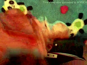 my neighbor's dirty laundry hides a secret masturbation session