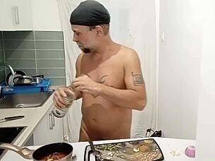 Naked cooking in the kitchen with intriguing twists