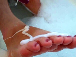 Hot Brunette With Big Natural Tits Shows Off Her Tight Body And Feet.