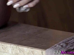 Natural European Babe Feels Intense Oral Pleasure with Fingering and Handjob