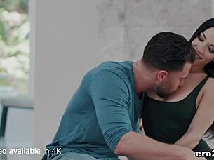 hey, diana grace rides seth's cock while blindfolded and spooning