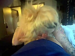 busty babe swallows cum