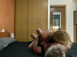 Spanish milf gets licked and fucked at home