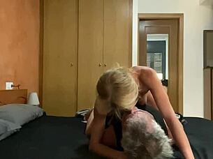 Spanish milf gets licked and fucked at home