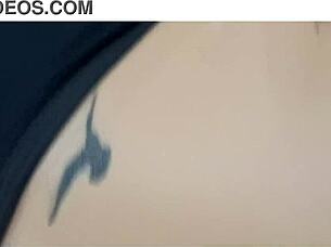 in a sensual night affair, a beautiful woman gets a rough blowjob and creampie in her wet pussy