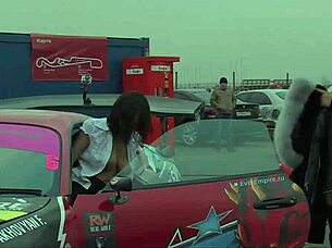 big russian tits bouncing in the car 😘