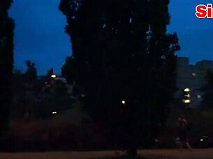 feeling tricked, european amateur gives public blowjob to priest