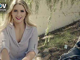 Unexpected rescue turns into a hidden fetish adventure with a cute blonde hitchhiker