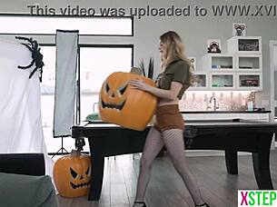 halloween fun with teen stepsister molly little and bff mia key going for bones