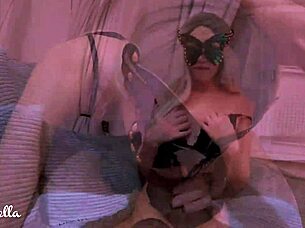 Blonde teen begs for doggystyle after sucking big dick POV 😈