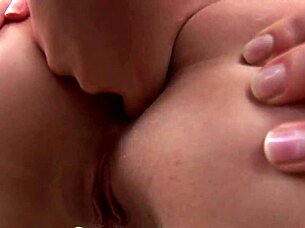 adorable lesbians finger their assholes after making out