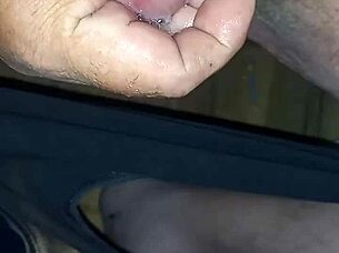 I'm playing with my cock in pov homemade style