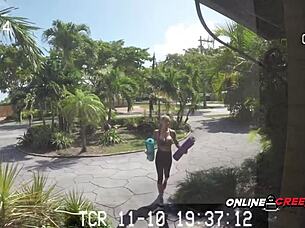 Watch Me Finger Bound Trainer and Slam Her Pussy Hard!