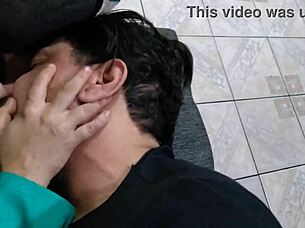 Amateur couple Nysdel has shaking orgasm while fucking big black cock