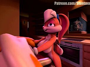 Wow, fucking like bunnies with extreme rabbit toy action in wild anal play!