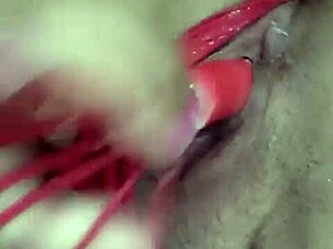 horny wife masturbates home alone?