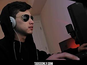 Horny stepsister Kenzie Madison deepthroats her stepbrother in taboo fantasy.