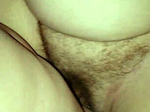 Milf craves cum in creampie on sofa