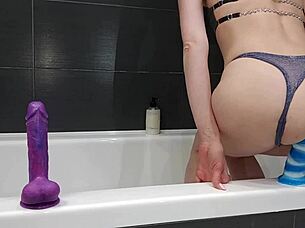 Stepsister takes three big dildos till orgasm 😍