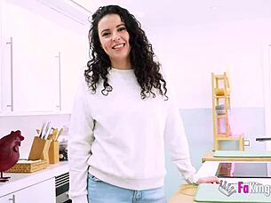 tall sara salamanca licks older cock with daring ease tonight