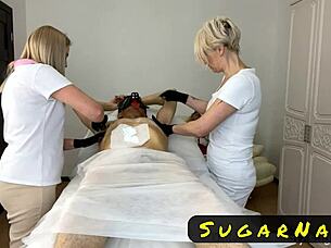 Petite 18+ blonde student and assistant explore horny reality